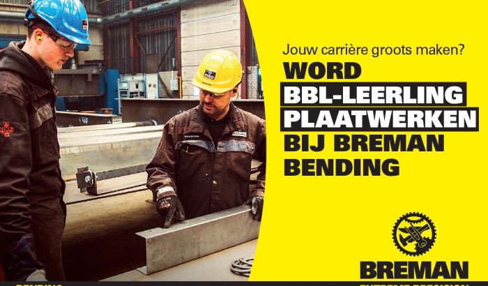 Word BBL-leerling Plaatwerken bij Breman Bending